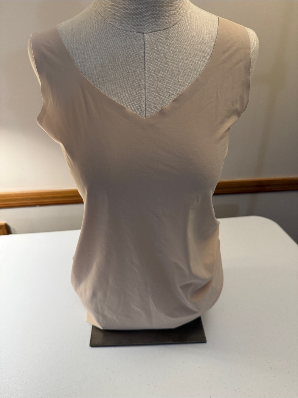 Maidenform Sleeveless V-Neck Tank Top - Nude Beige